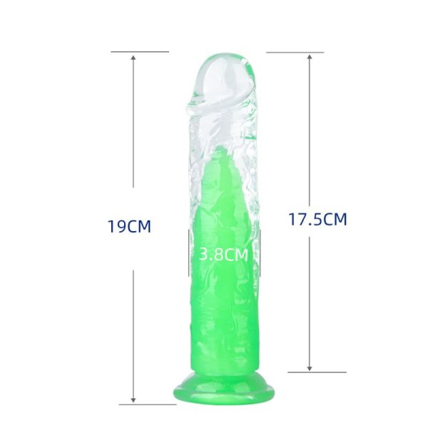 No Ball Jelly Dildo With Colors Core