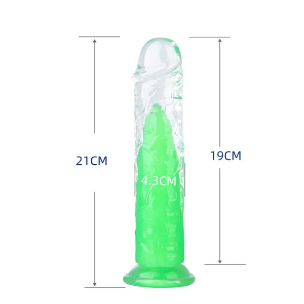 No Ball Jelly Dildo With Colors Core
