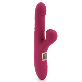 LCD Thrusting And Suction Clit Vibe
