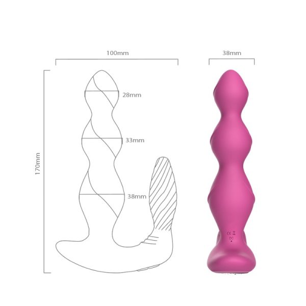 Maxfun Vibration Anal Beads In Pink