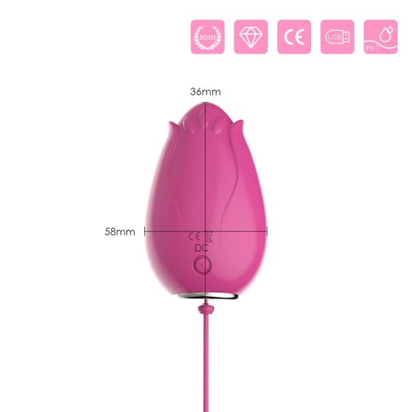 Mandala Remote Control Clitoris Vibrator In Rose