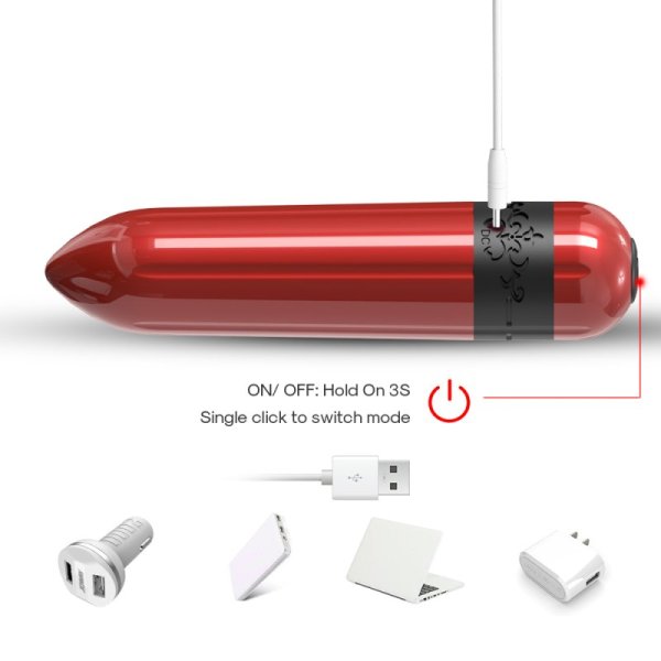 Rocket Vibration Sex Bullet In Red