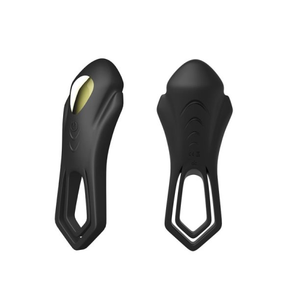Roadster Dual Silicone Testis Penis Ring - Black