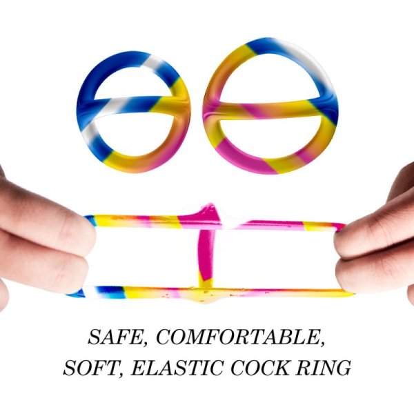 Tresor Soft Stretchy Penis Ring - Colorful