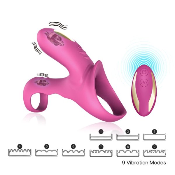 Ranger Silicone Double Cockrings - Pink