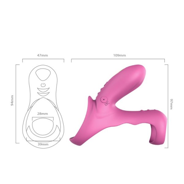 Ranger Silicone Double Cockrings - Pink