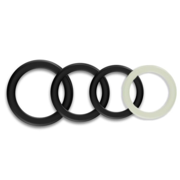 Triple Silicone Cock Ring Set