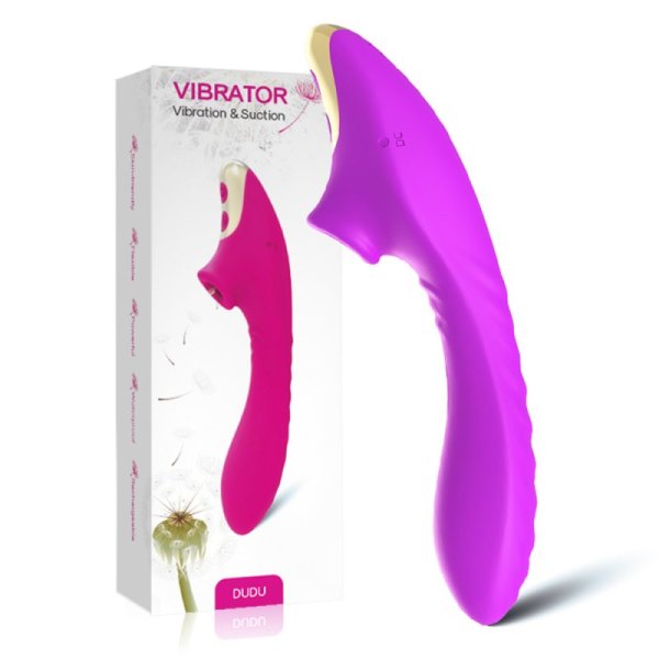 Dudu G-spot Vibrator With Suction -Purple