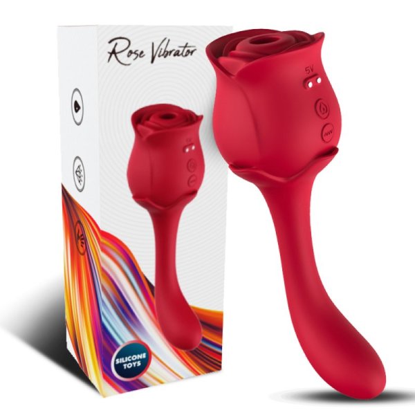 Roselover Rose Sucker Vibrator - Red
