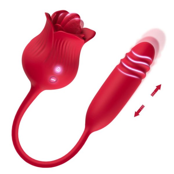 Rose Tongue Licking & Thrusting Vibe