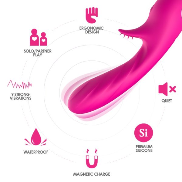 Romance G spot Rabbit Vibrator - Rose
