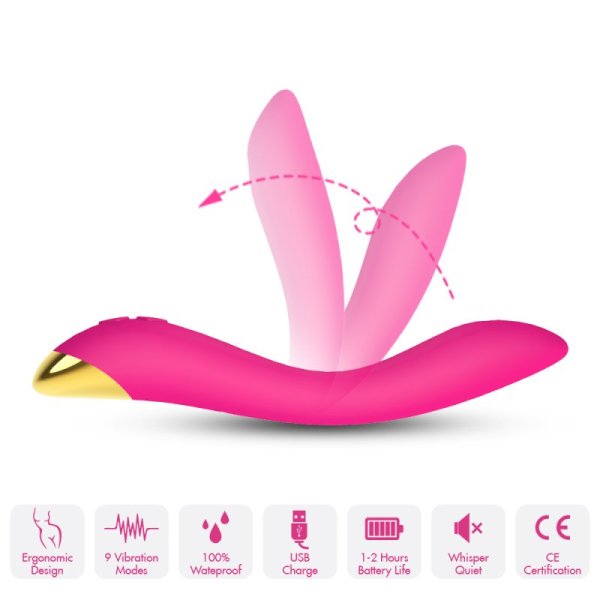Flamingo G-spot Vibrator - Rose