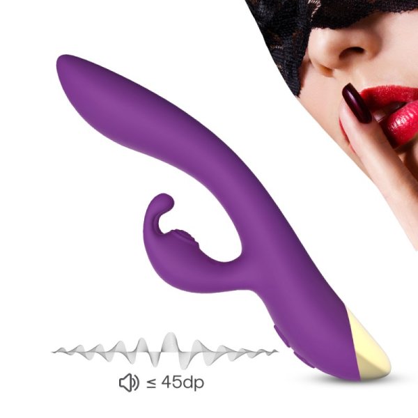 Bonnie Rabbit Vibrator with 360 Flexible Head - Purple