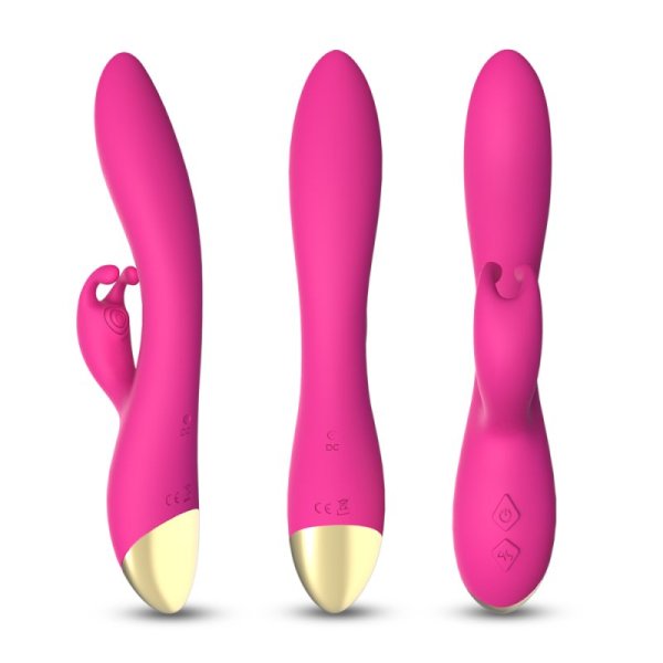 Bonnie Rabbit Vibrator with 360 Flexible Head - Rose