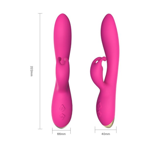 Bonnie Rabbit Vibrator with 360 Flexible Head - Rose
