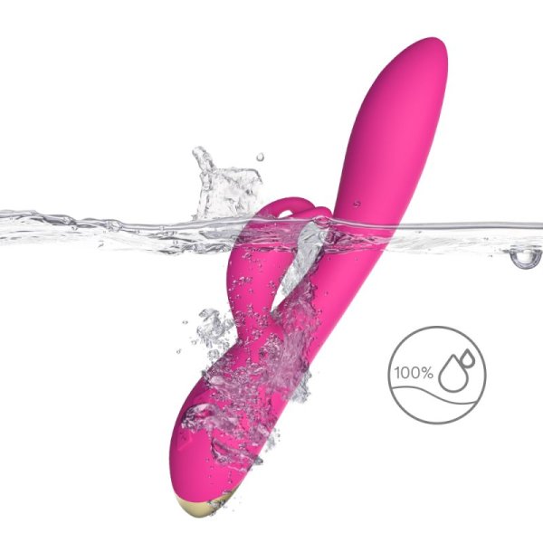 Bonnie Rabbit Vibrator with 360 Flexible Head - Rose