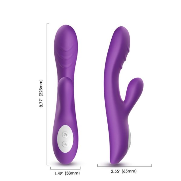 Spark Silicone Rabbit Vibrator- Purple