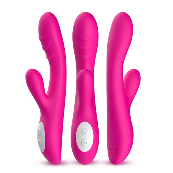 Spark Silicone Rabbit Vibrator- Rose