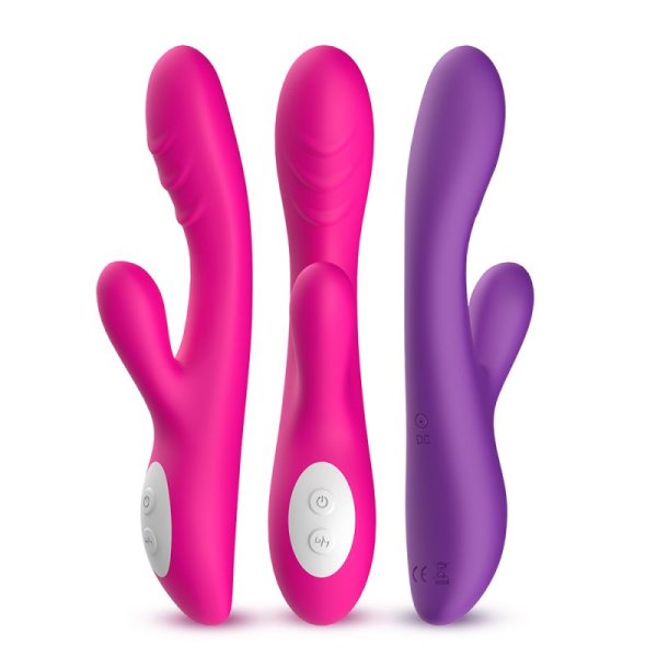 Spark Silicone Rabbit Vibrator- Rose