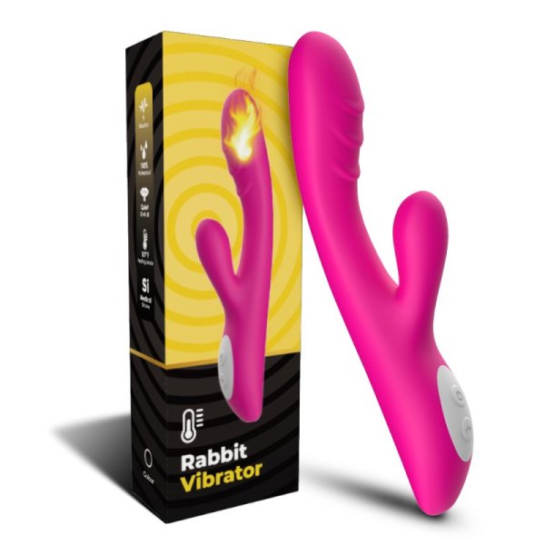 Spark Silicone Rabbit Vibrator- Rose