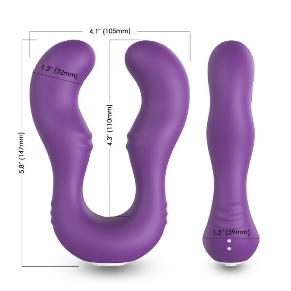 Seraph Lesbian Massager Dual Head Vibrator - Purple