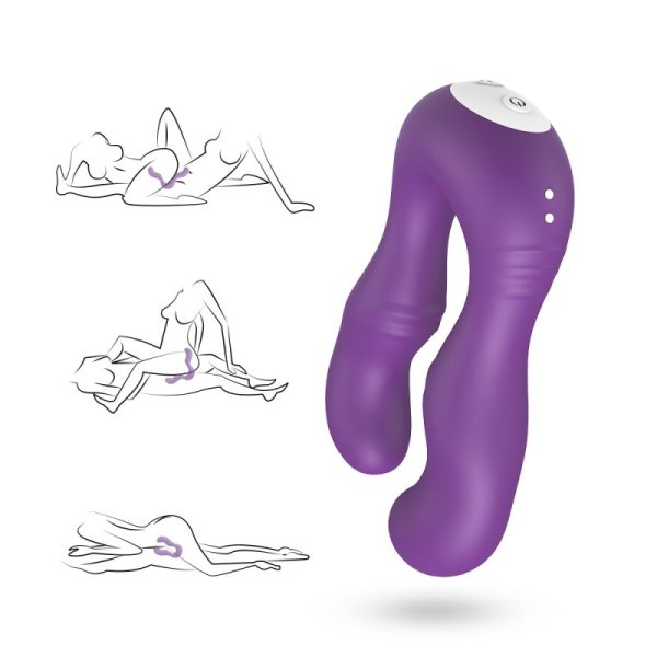 Seraph Lesbian Massager Dual Head Vibrator - Purple