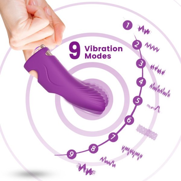 Aurora Finger Vibrator-Purple
