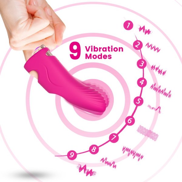 Aurora Finger Vibrator-Rose