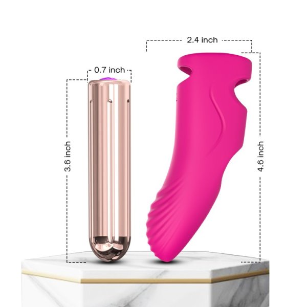 Aurora Finger Vibrator-Rose
