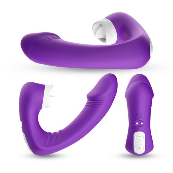 Clit Licking G-spot Vibrator - Purple