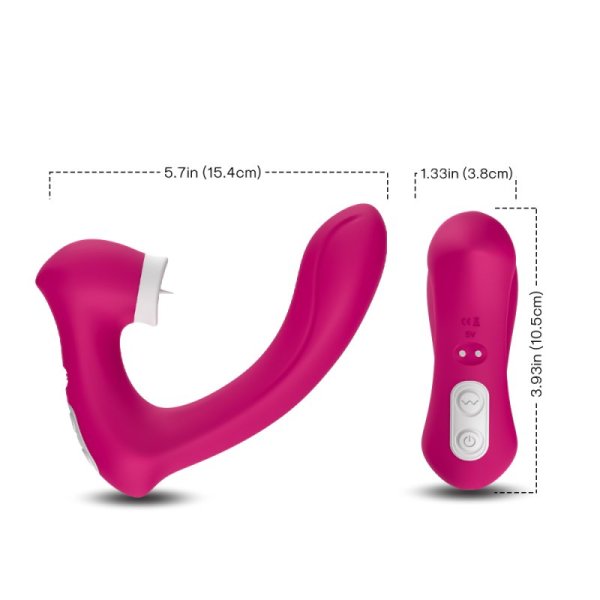 Clit Licking G-spot Vibrator - Rose