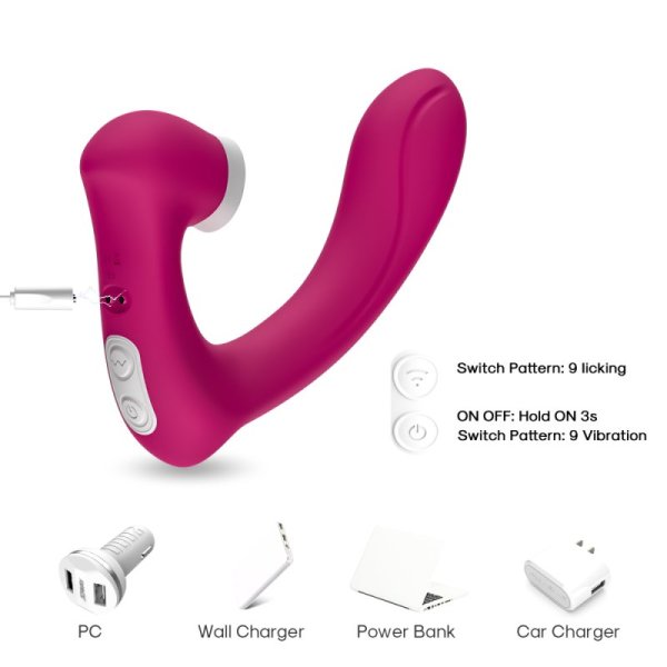 Clit Licking G-spot Vibrator - Rose