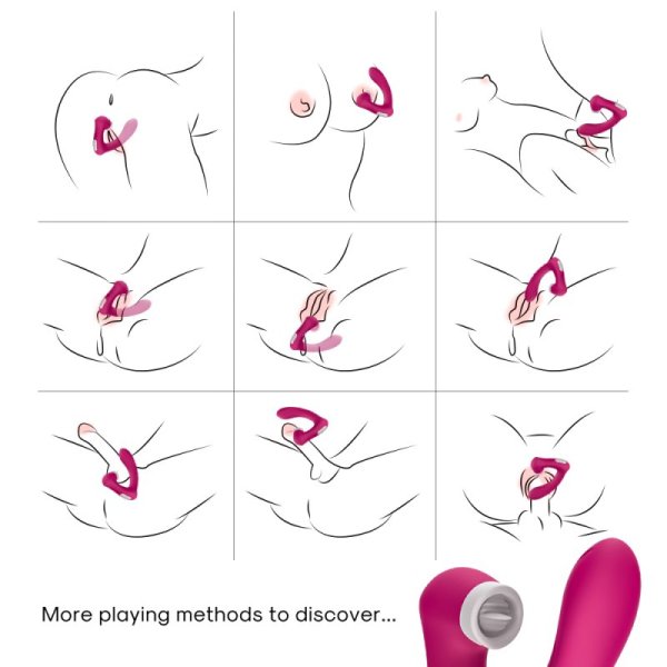 Clit Licking G-spot Vibrator - Rose