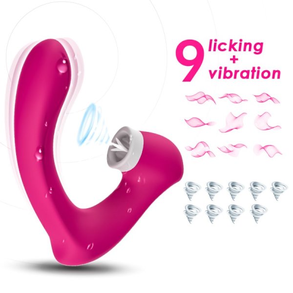 Clit Licking G-spot Vibrator - Rose