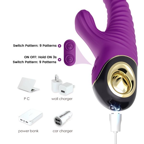 Eternity Silicone Rabbit Vibrator - Purple