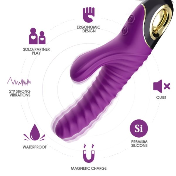 Eternity Silicone Rabbit Vibrator - Purple