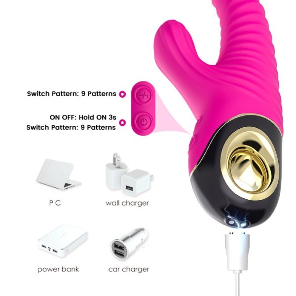 Eternity Silicone Rabbit Vibrator - Rose