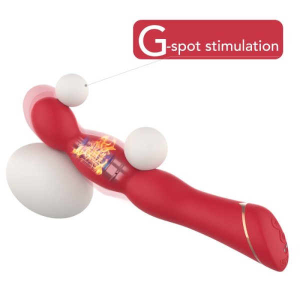 Wavy G-spot Vibrator-Red