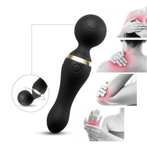 Freeza Magic Wand Massager Vibrator - Black