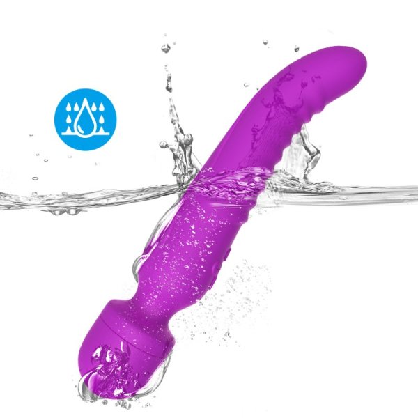 Portable Travel 10 Vibration Modes Heating Vibrator - Purple