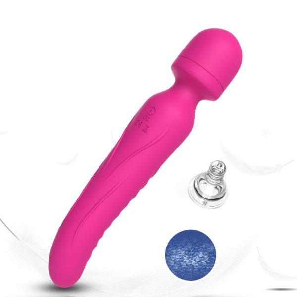 Portable Travel 10 Vibration Modes Heating Vibrator - Rose