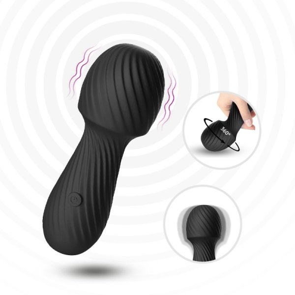 Genie Mini Wand Massager - Black
