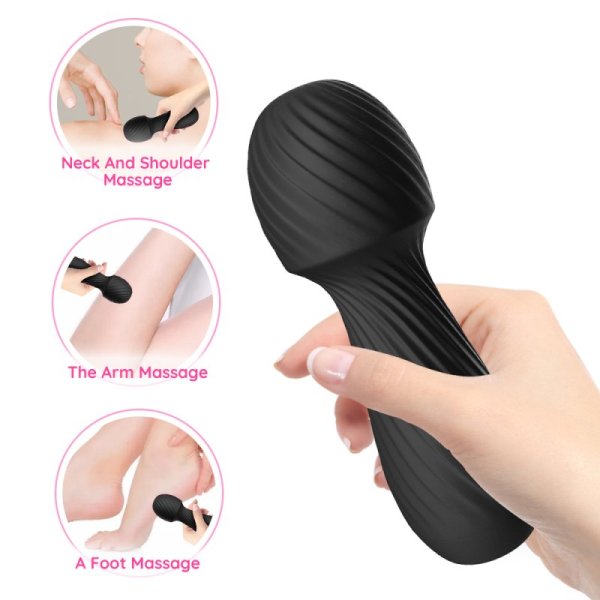 Genie Mini Wand Massager - Black