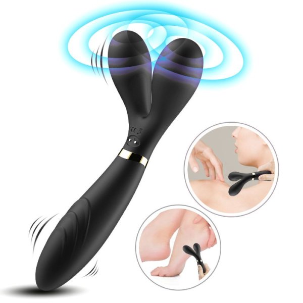 Three Motor Y Shape Vibration AV Wand - Black