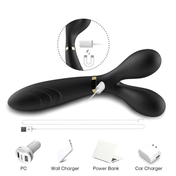 Three Motor Y Shape Vibration AV Wand - Black