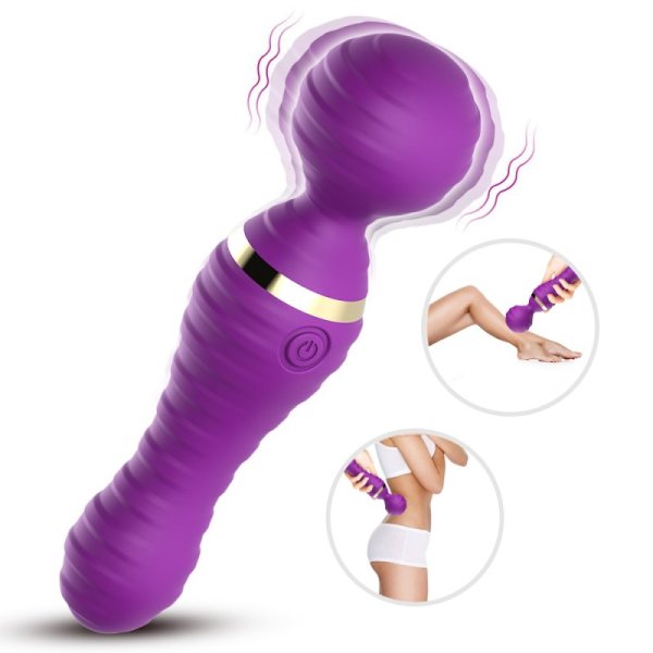 Smooth 360 Silent Magic Wand Massager- Purple