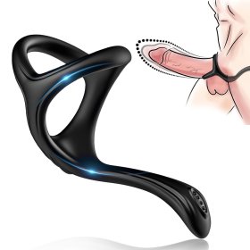 Silicone Triangle Penis Ring with Teasing Tail