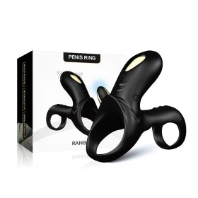 Ranger Silicone Double Cockrings - Black