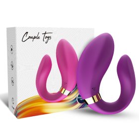 Crescent Silicone Vibrators for Couples - Purple