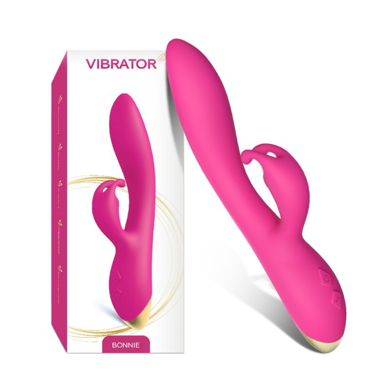 Bonnie Rabbit Vibrator with 360 Flexible Head - Rose